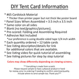 12 Pack - Teal DIY Table Tent Card