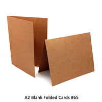 Kraft Brown A2 Folded Cards - 12 or 50 (Blank)