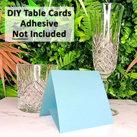 12 Pack - Light Blue DIY Table Tent Card