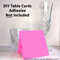 12 Pack - Pink DIY Table Tent Card