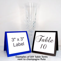 12 Pack - Teal DIY Table Tent Card