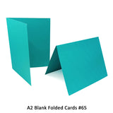 Teal A2 Folded Cards - 12 or 50 (Blank)