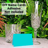 25 Pack - Teal DIY Table Tent Name Card