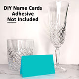 25 Pack - Teal DIY Table Tent Name Card