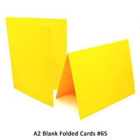 Yellow A2 Folded Cards - 12 or 50 (Blank)